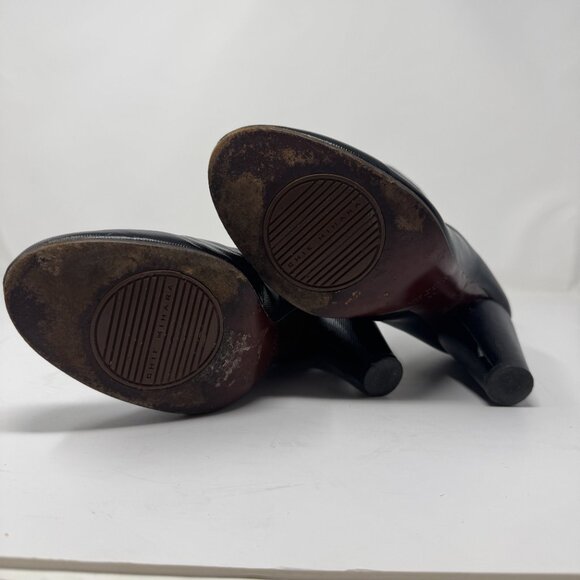 chie mihara black leather cut out heeled boots EU 41 US 11 - Picture 7 of 11